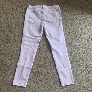 Peach mid rise crop jeggings